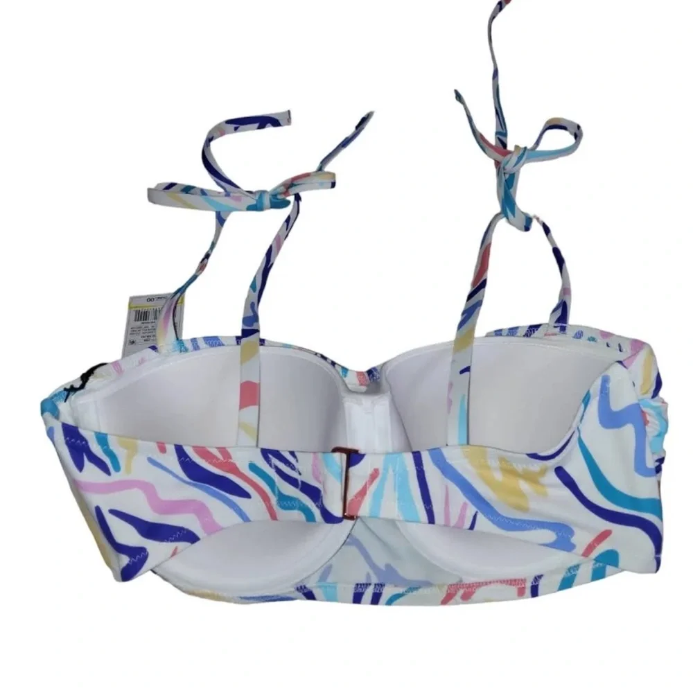 New shade shore colorful Zebra Print Bikini Top size 34 DD